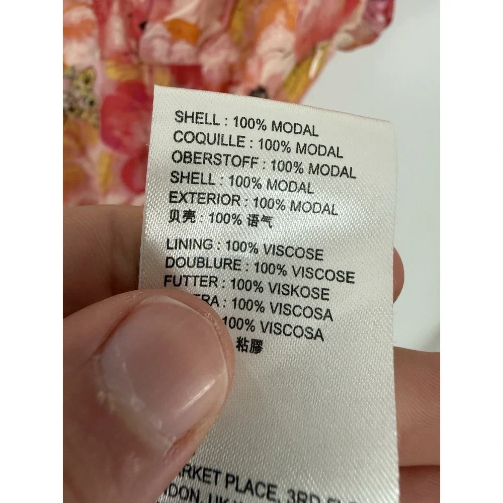 Free People Freedy Tie Mini Dress Fruit Punch Floral Print Size XS Party Wedding